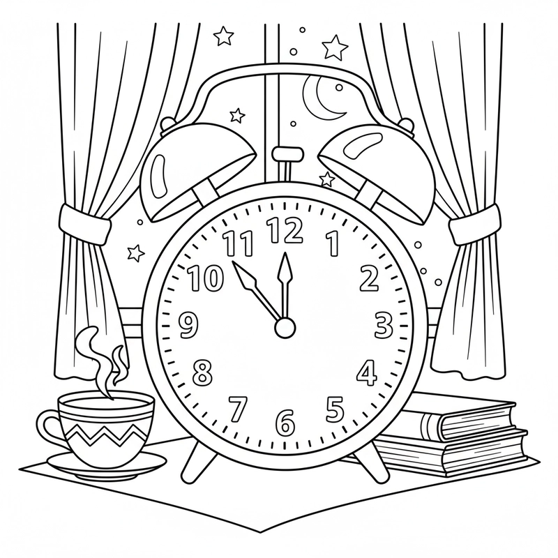 Hình đồng hồ học tập dành cho bé tô