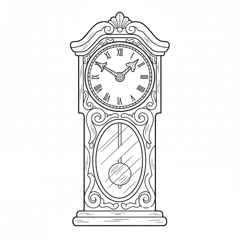 Hình đồng hồ tô màu kích thích sáng tạo