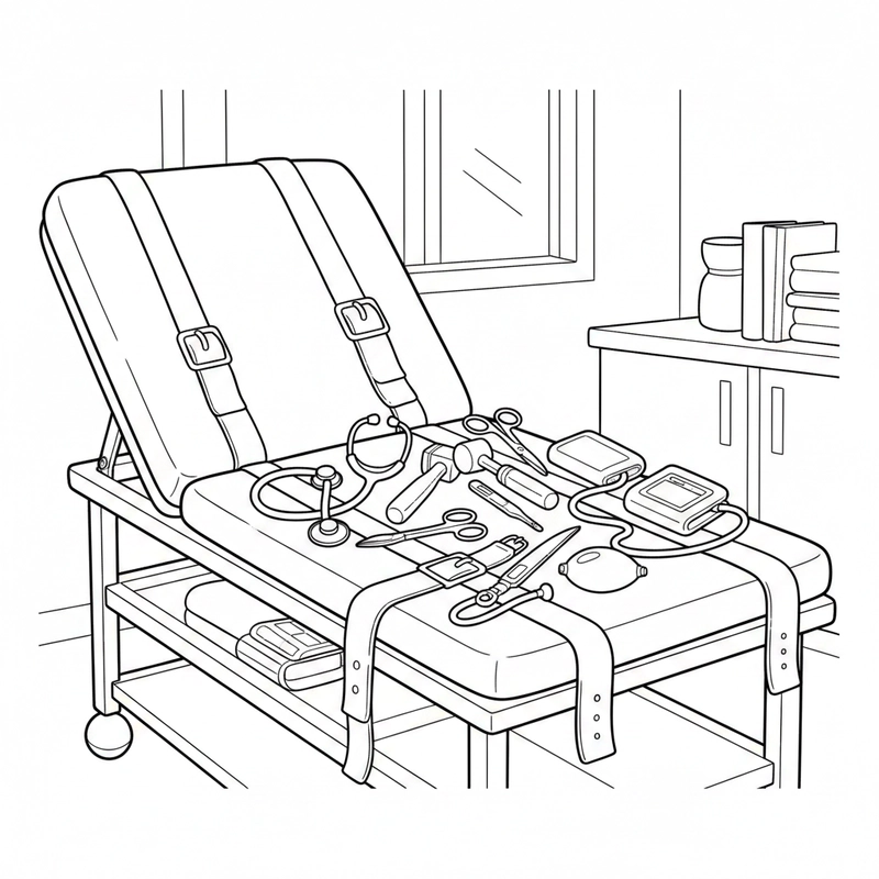 Hình dụng cụ y tế giúp bé nhận biết