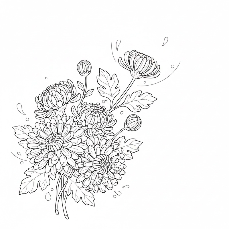 Hình hoa cúc đơn giản cho bé