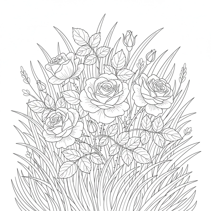 Hình hoa hồng giúp bé học tô