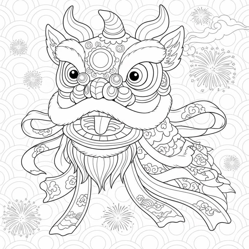 Hình múa lân phù hợp học tập và giải trí