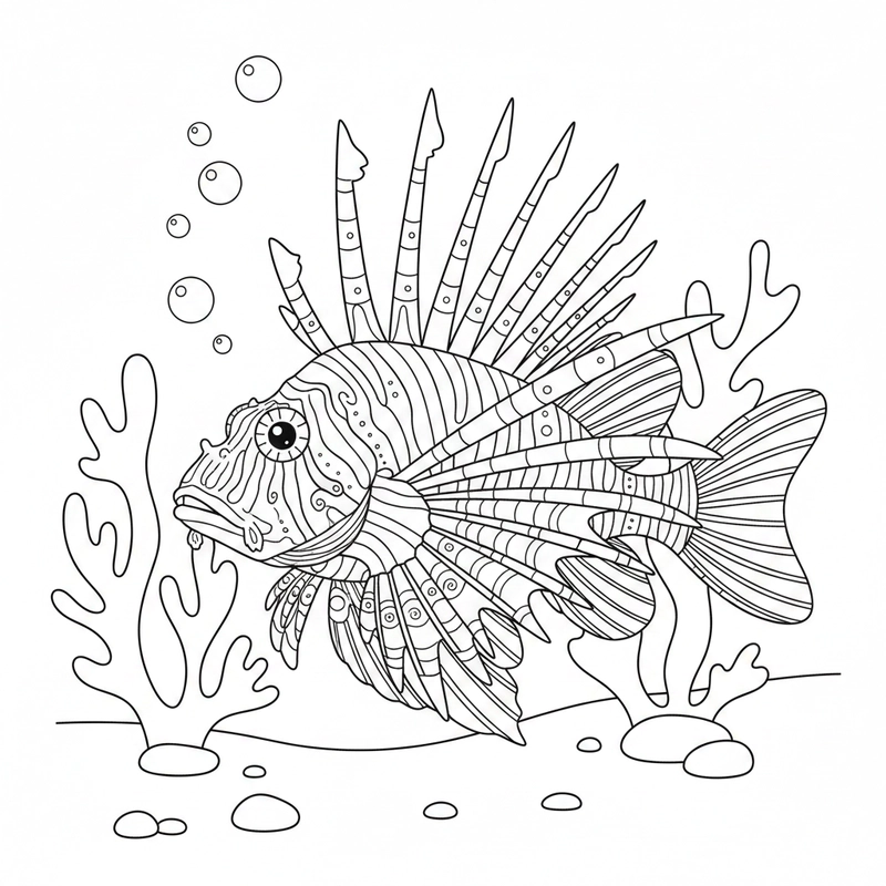 Hình sinh vật biển đơn giản cho bé