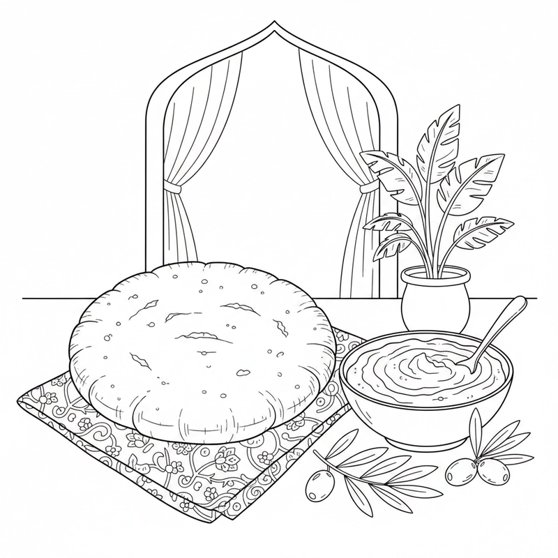 Hình tô màu bánh mì thích hợp bé mầm non