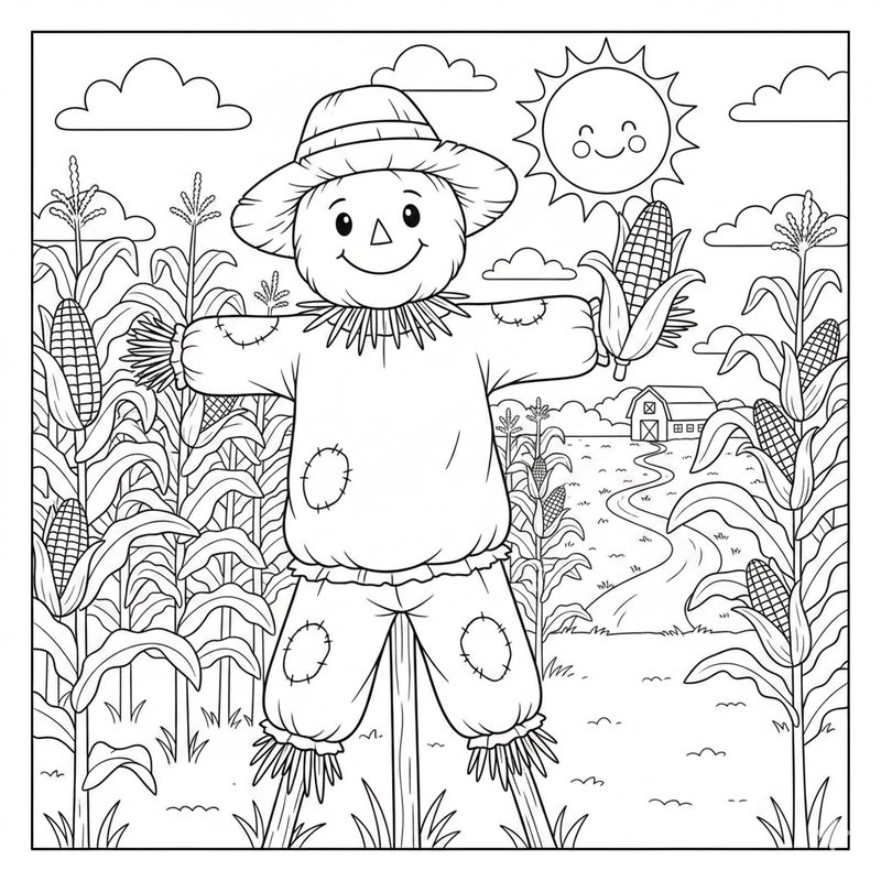 Hình tô màu bắp ngô hỗ trợ rèn sự tập trung