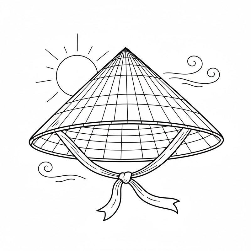 Hình tô màu cái mũ cho giờ học mỹ thuật