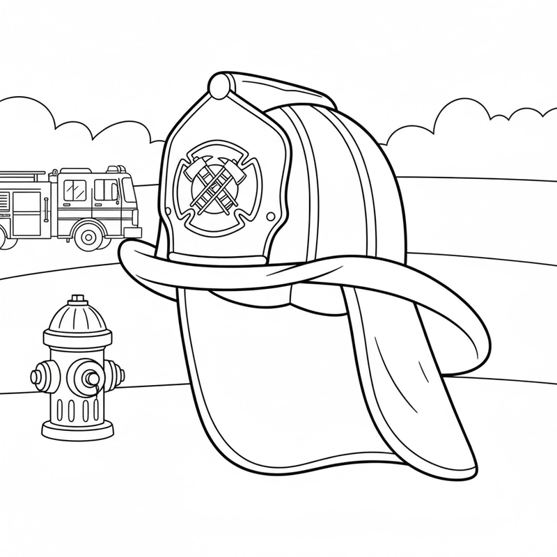 Hình tô màu cái mũ nhẹ nhàng, dễ tiếp cận