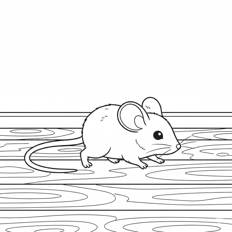 Hình tô màu con chuột cho bé tập tô
