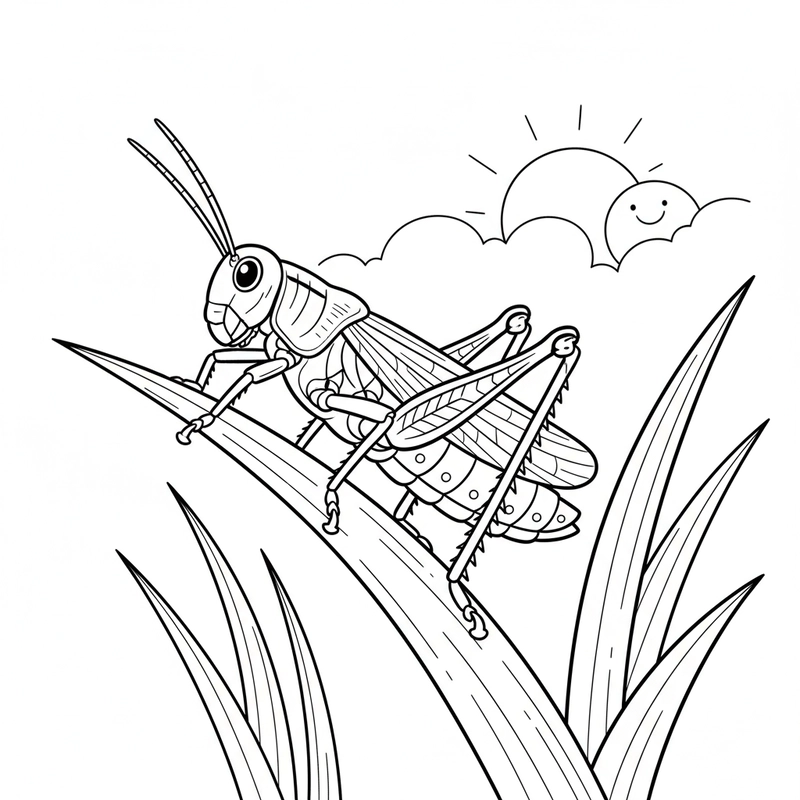 Hình tô màu côn trùng cho thiếu nhi