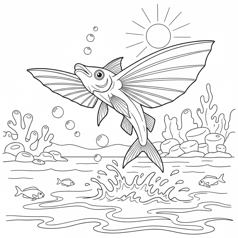 Hình tô màu con vật dưới nước ngộ nghĩnh