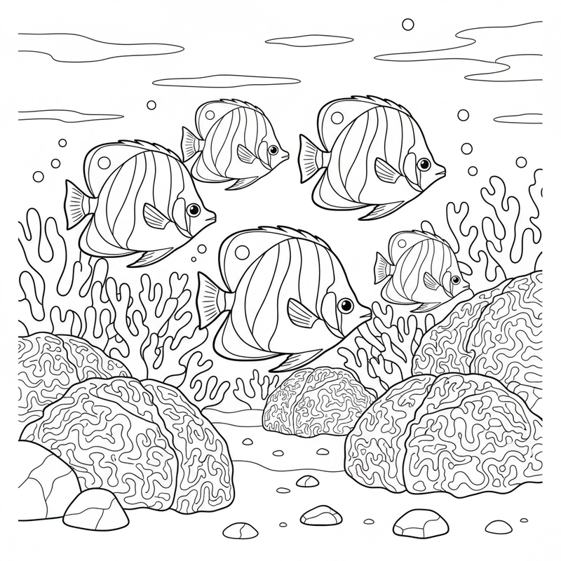 Hình tô màu con vật dưới nước nhiều lựa chọn