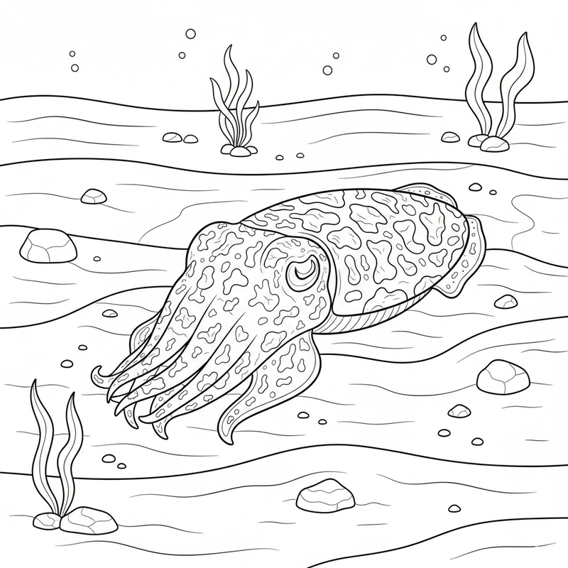 Hình tô màu đại dương cho giờ học