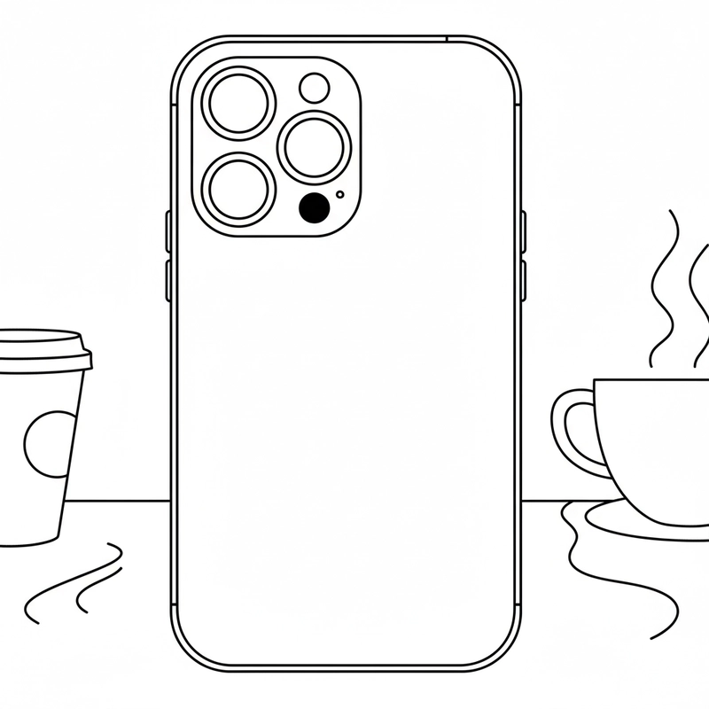 Hình tô màu iPhone 12 cho bé tập màu