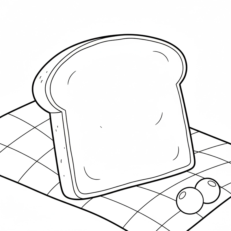Hình tô màu ổ bánh mì cho bé sáng tạo