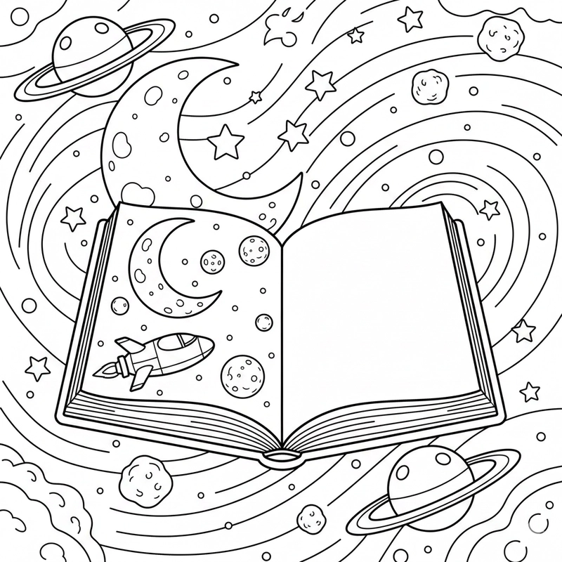 Hình tô màu quyển sách chất lượng cao