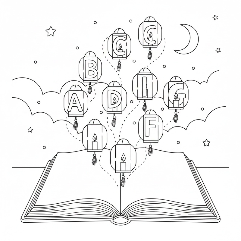 Hình tô màu quyển sách dễ tô