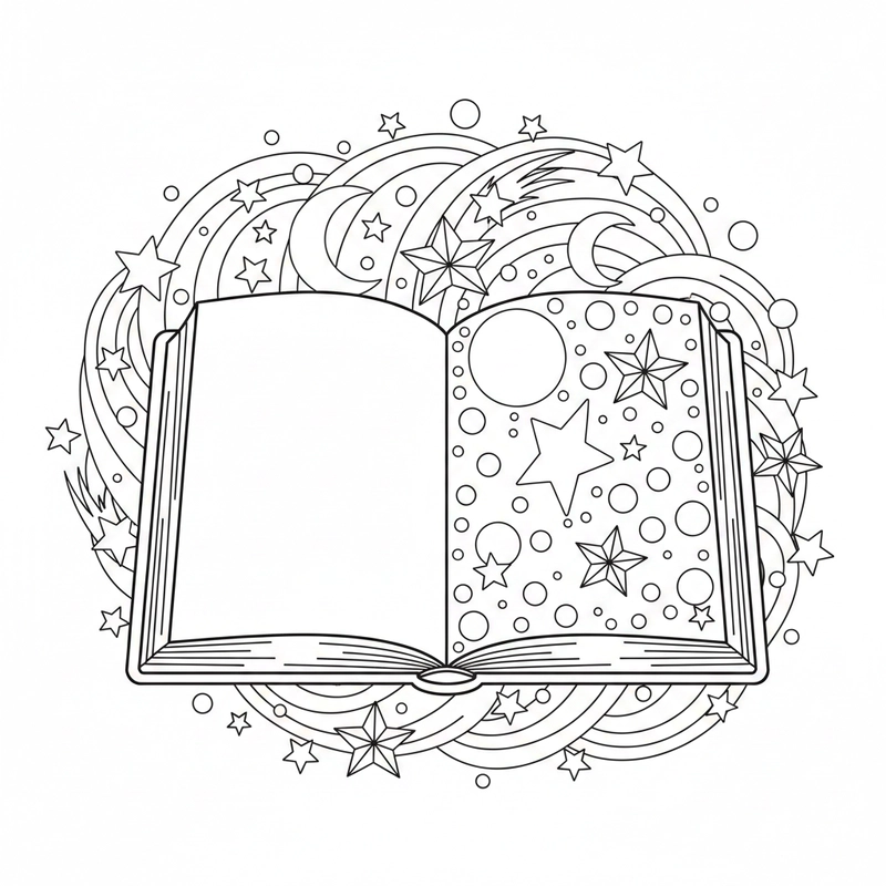 Hình tô màu quyển sách phù hợp mọi lứa tuổi