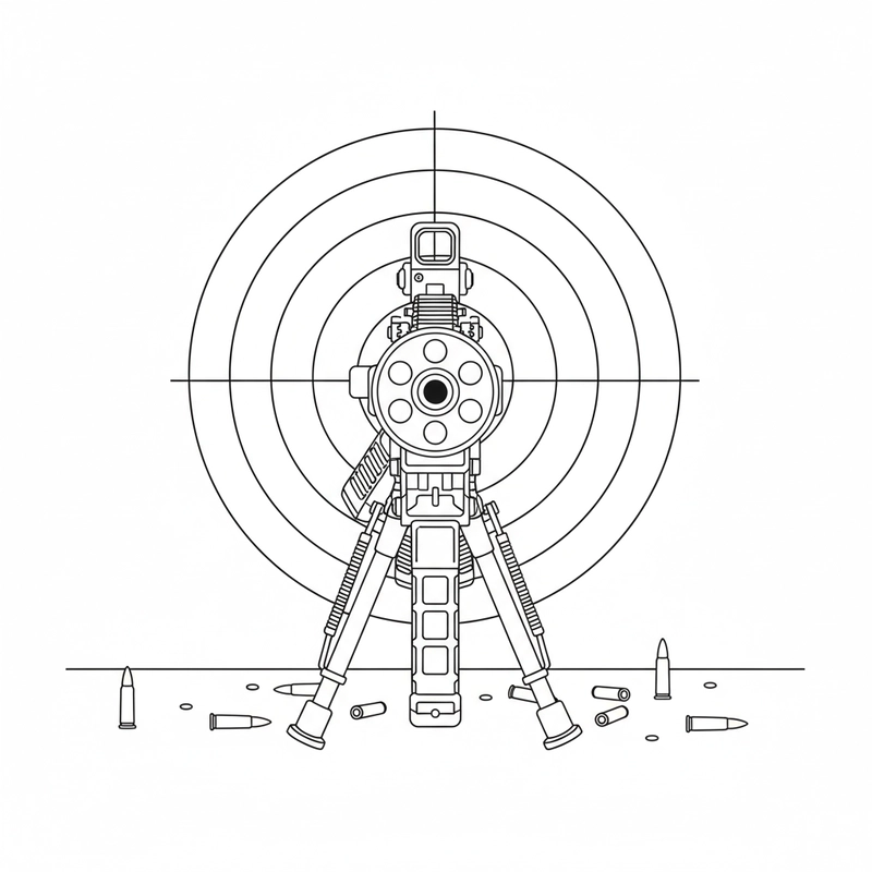 Hình tô màu súng trường cho bé