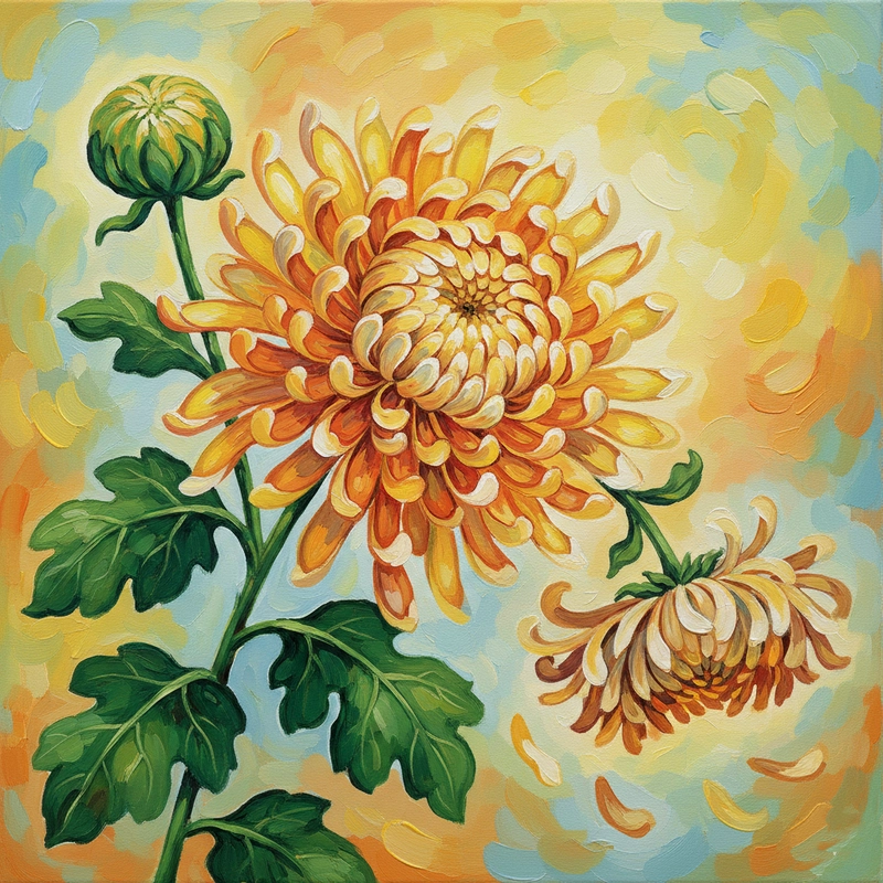 Hình tranh hoa cúc đại đoá đẹp