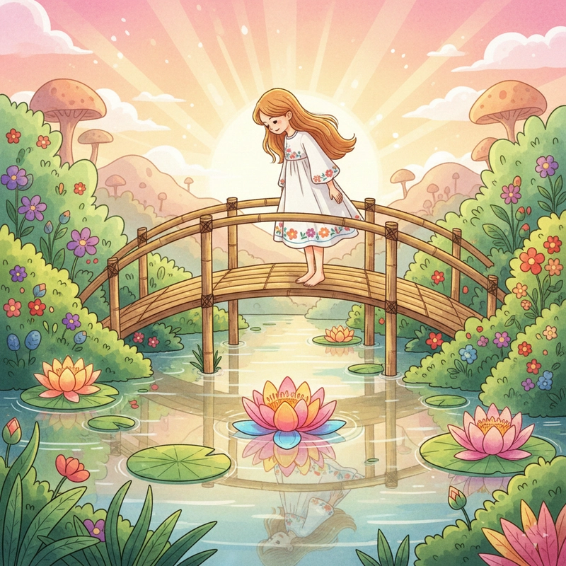 Hình vẽ cô gái và hoa nhẹ nhàng tinh tế