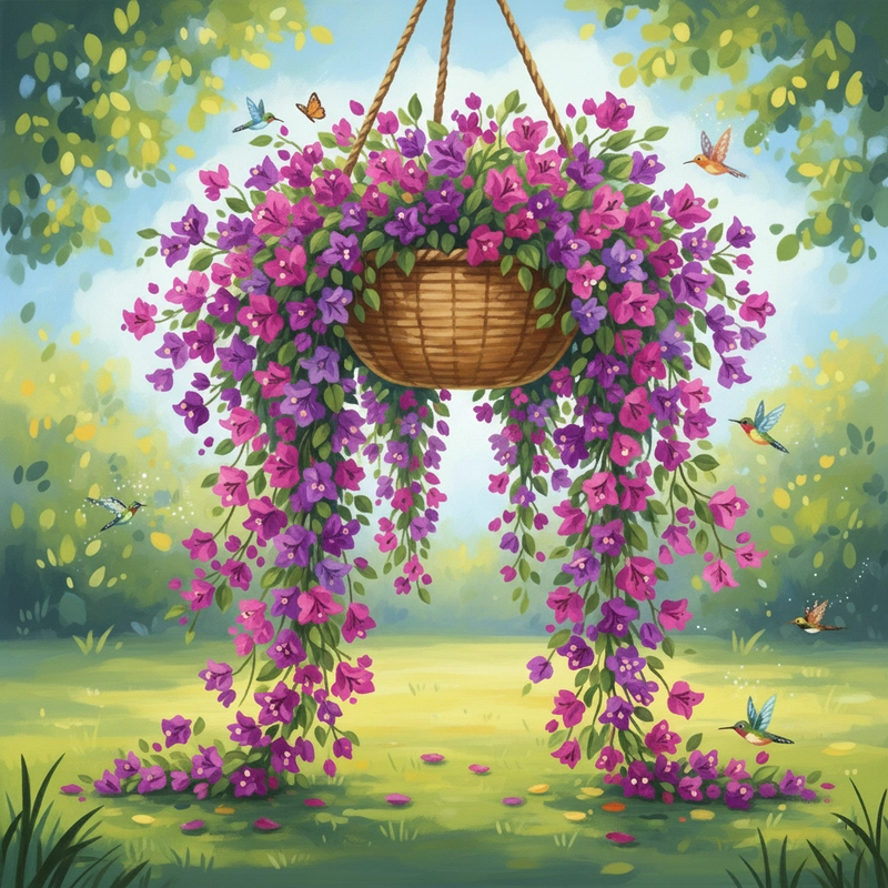 Hình vẽ hoa giấy Bougainvillea