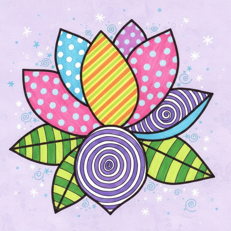 Hình vẽ hoa mộc lan nghệ thuật