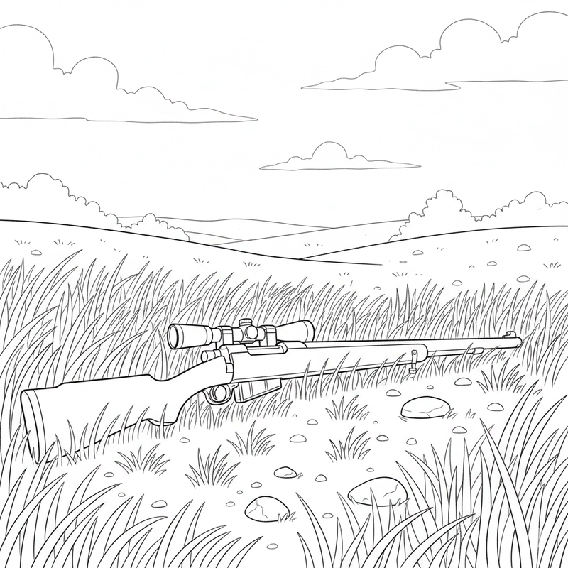 Hình vẽ khẩu súng trường