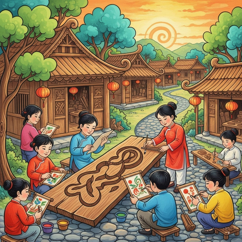 Hình ý tưởng tranh nghề truyền thống