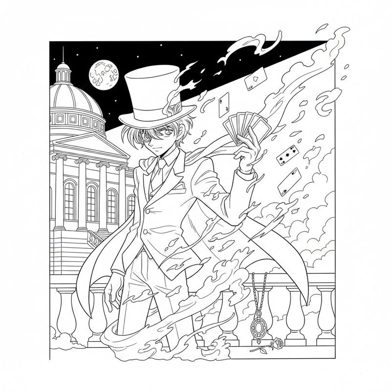 Mẫu Kid siêu trộm để bé tô màu