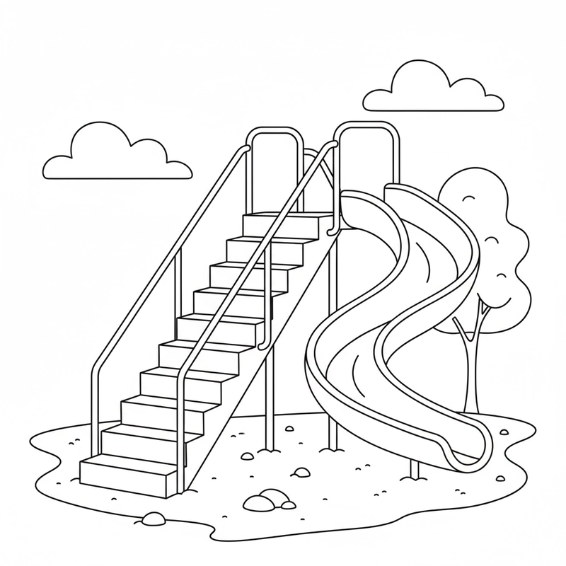 Mẫu cầu trượt vui nhộn cho bé sáng tạo