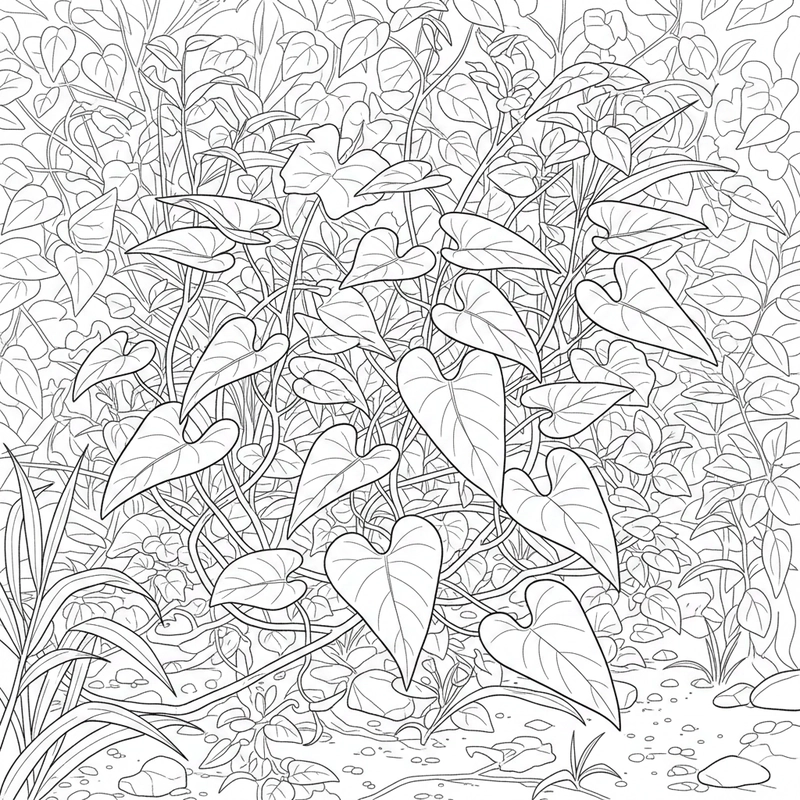 Mẫu rau muống đơn giản tạo cảm hứng