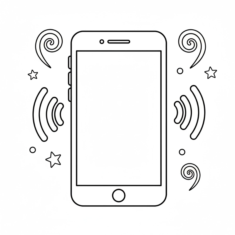 Mẫu tô màu điện thoại phù hợp trẻ nhỏ