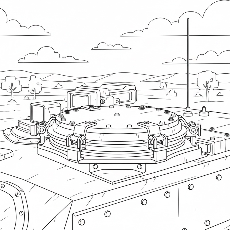 Mẫu tô màu xe tăng dễ in cho trẻ