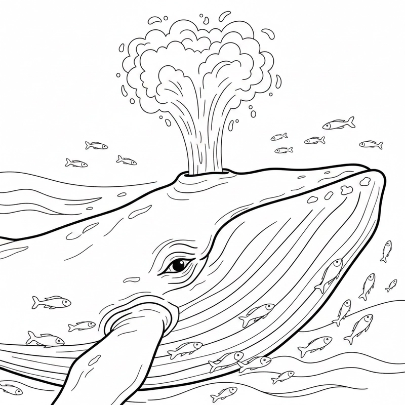 Mẫu tranh cá voi xanh cho bé lựa chọn