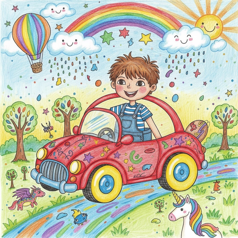 Mẫu tranh vẽ chủ đề tự do dành cho học sinh