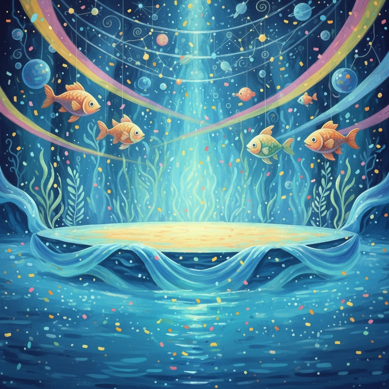 Mẫu tranh vẽ trang trí hội trường đẹp và hài hòa.