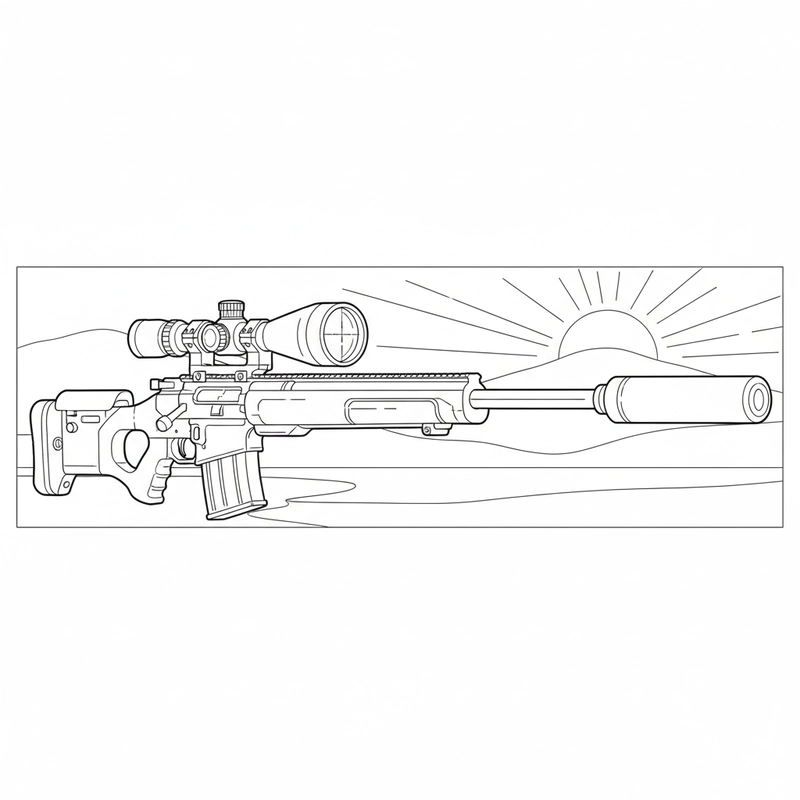 Mẫu vẽ khẩu súng trường thiện xạ (DMR)