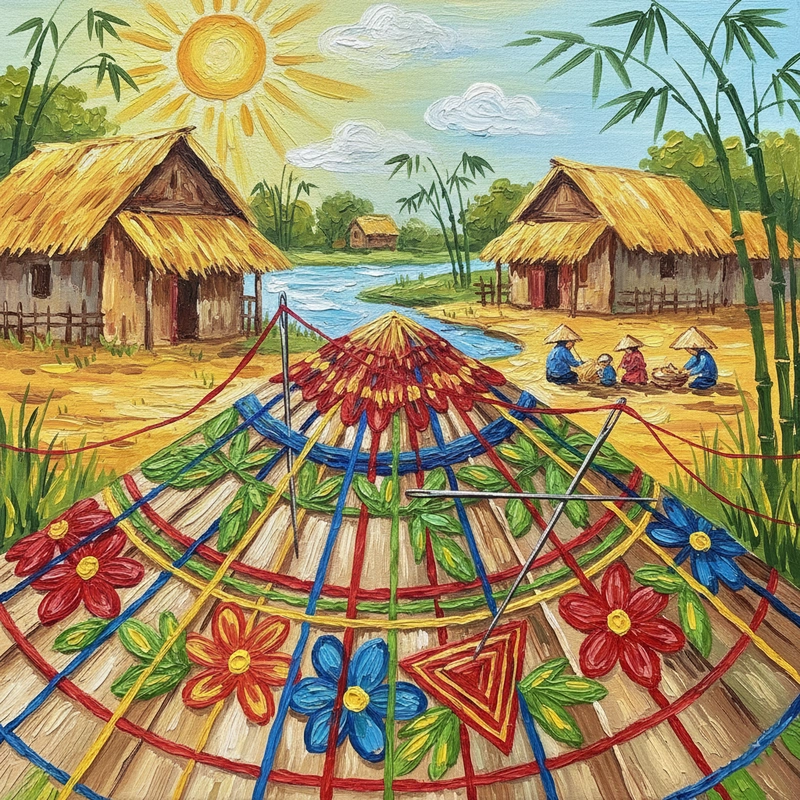 Mẫu vẽ tranh làng nghề truyền thống ở Việt Nam