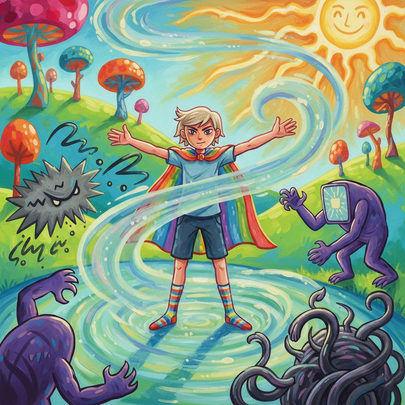 Minh họa tranh lớp 6 theo chủ đề tự do