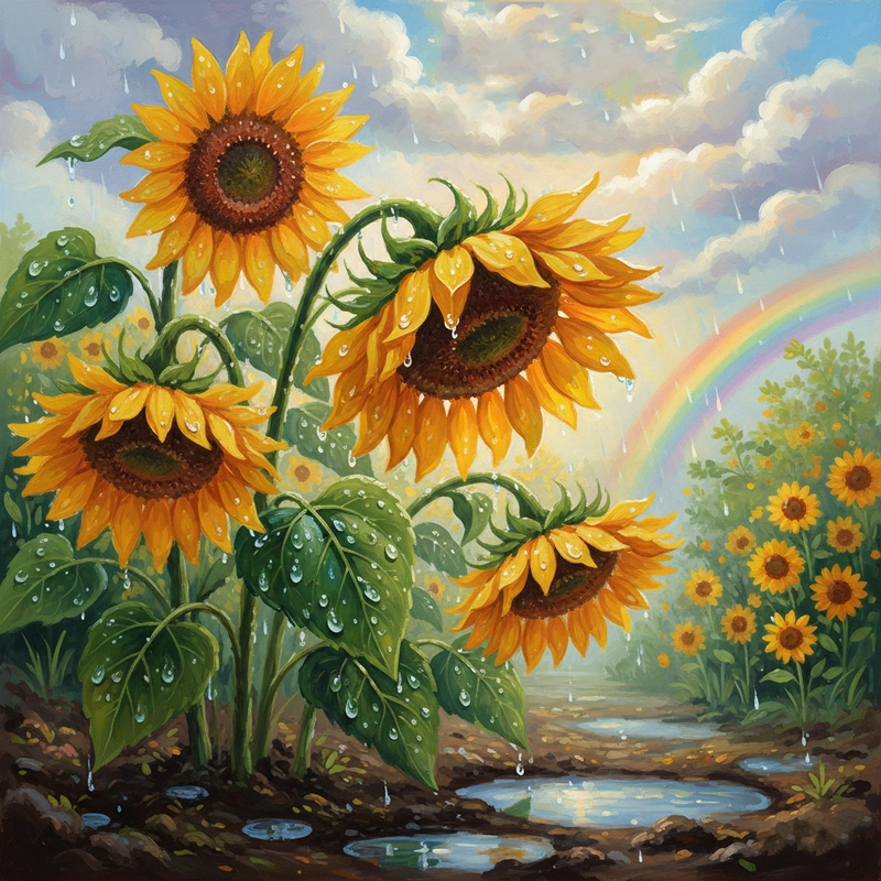 Những bức tranh vẽ hoa hướng dương đẹp nhất