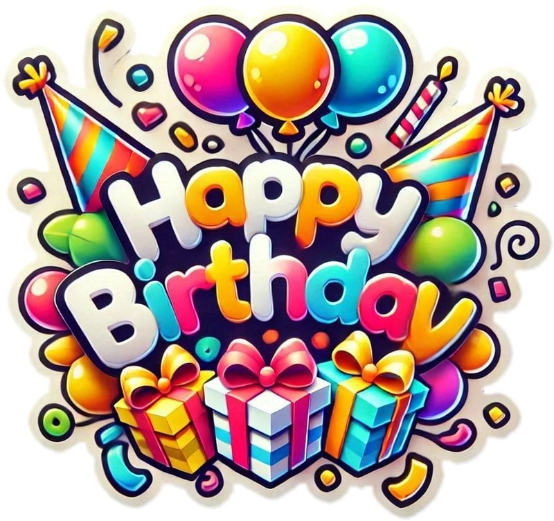 Sticker happy birthday đáng yêu