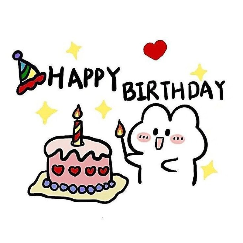 Sticker happy birthday dùng chat