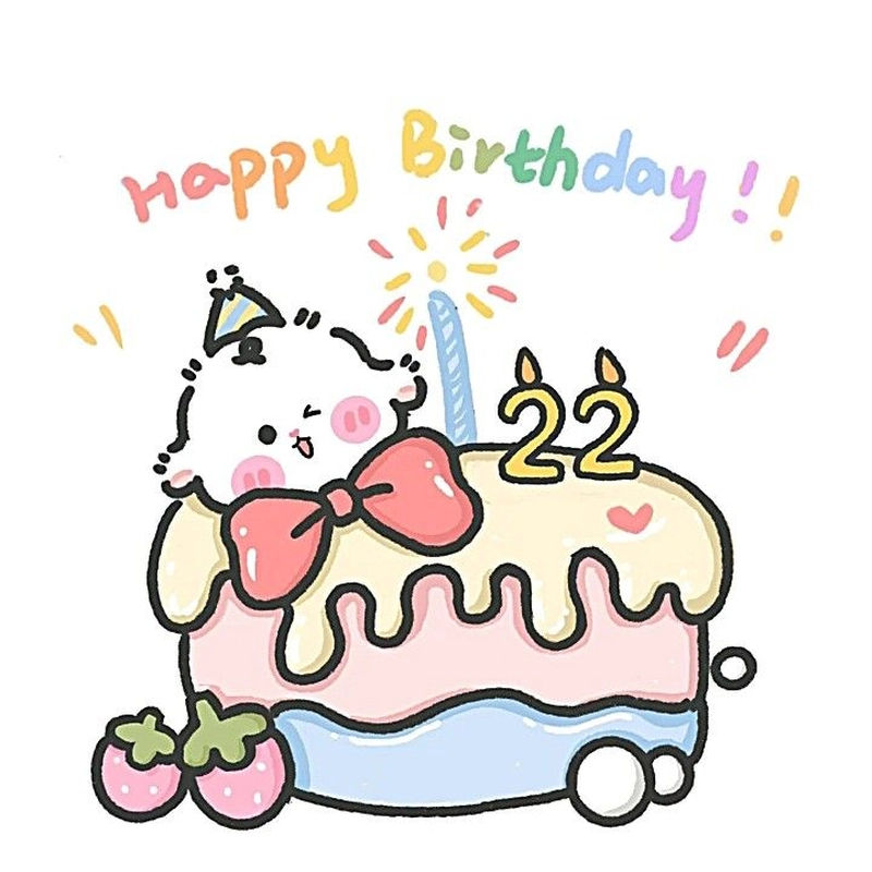 Sticker happy birthday to you dễ thương