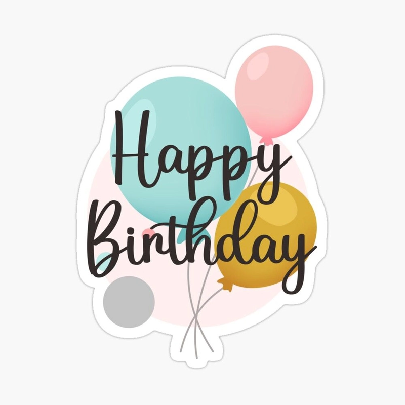 Sticker happy birthday to you
