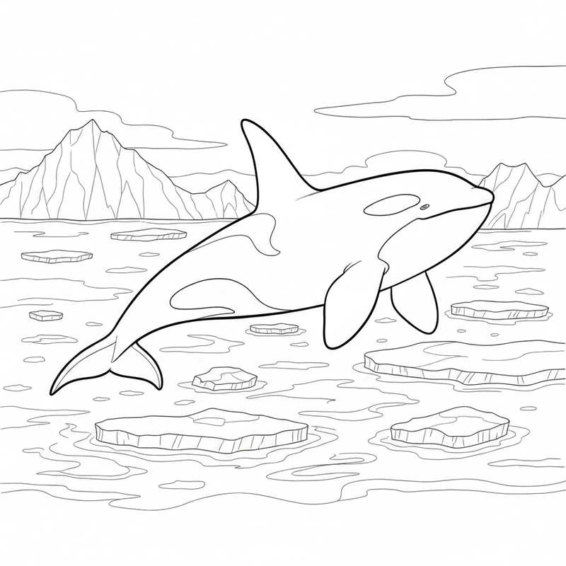 Tải tranh cá voi sát thủ cho bé tô