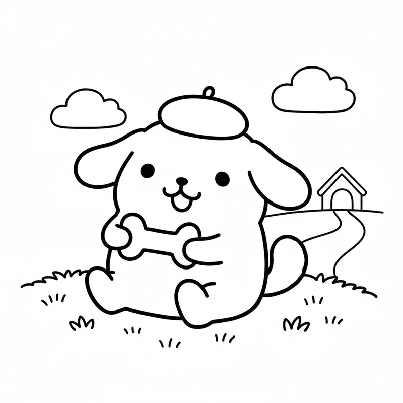 Tô màu Pompompurin tạo cảm hứng sáng tạo