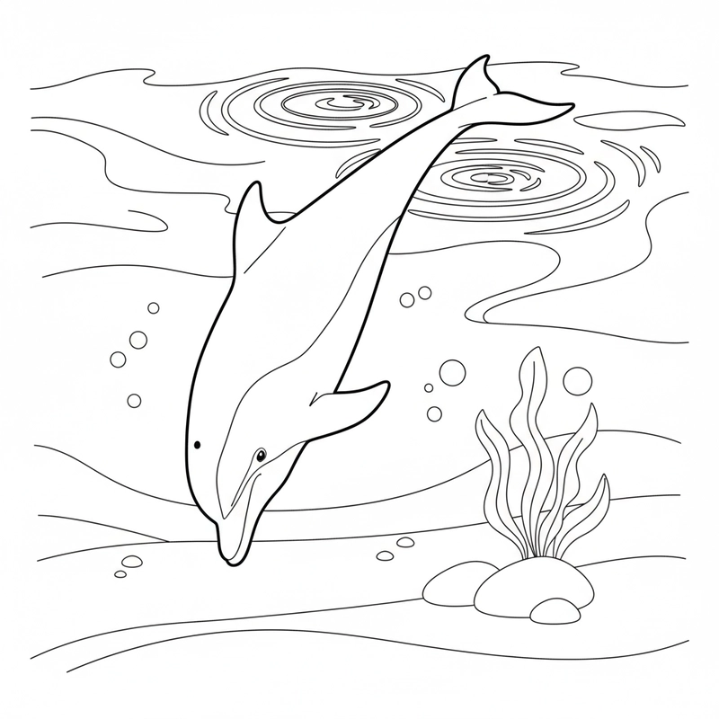 Tô màu cá heo nhẹ nhàng