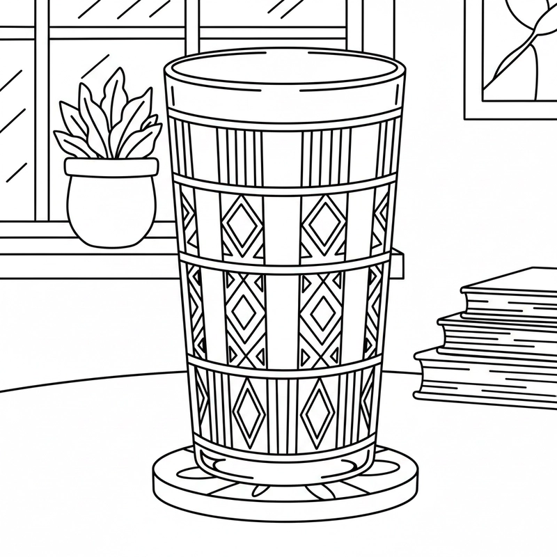 Tô màu cái cốc sáng tạo cho bé