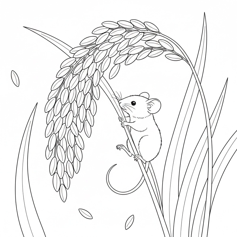 Tô màu con chuột dễ tô