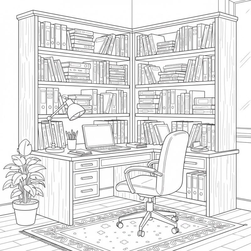 Tô màu góc học tập giúp bé hứng thú học